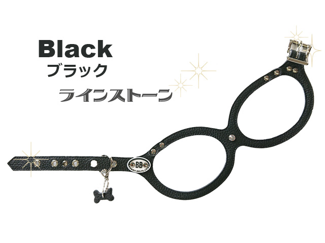 Buddy Belts　ブラック　ラインストーン（センター1個）付き