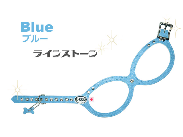 Buddy Belts　ブルー　ラインストーン付き