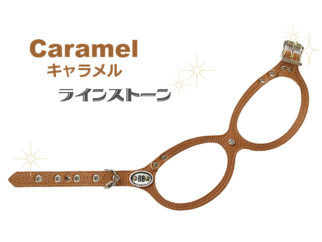 Buddy Belts　キャラメル　ラインストーン（センター1個）付き